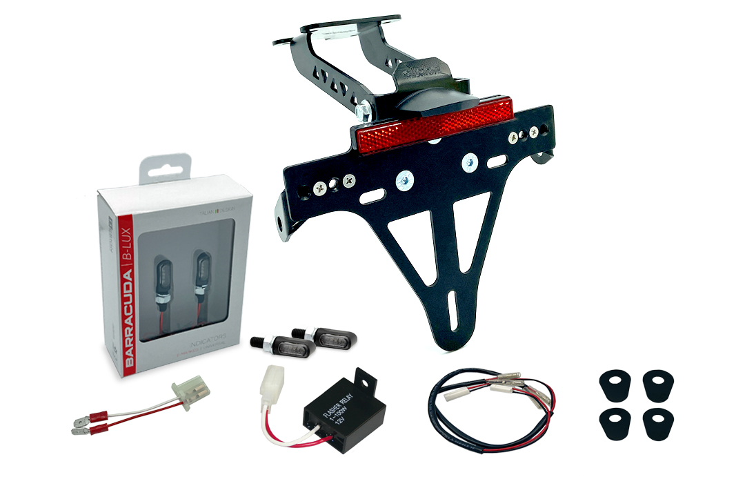 alpha Technik Kennzeichenhalter-Blinker-Kit M-LED (vorne + hinten) für Yamaha YZF-125R ab Modelljahr 2019-