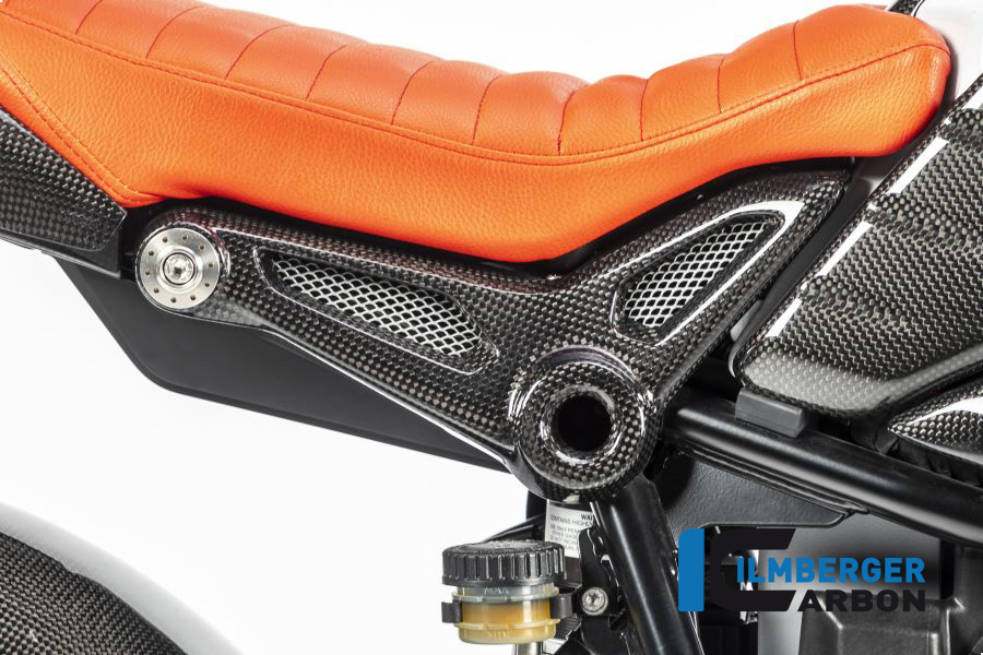 Ilmberger Carbon Abdeckung am Rahmenheck rechts, glänzend, BMW R nineT 2014-2017, R nineT Racer, Scrambler, Urban GS 2016-