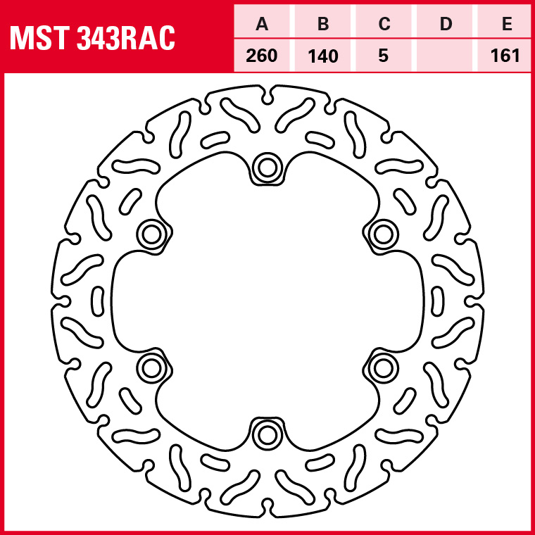 TRW Bremsscheibe Sportiv starr MST343RAC