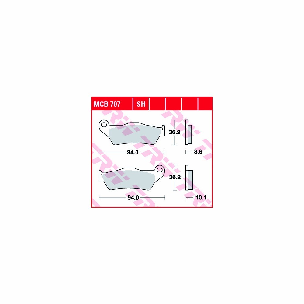 TRW Bremsbelagsatz Allround MCB707