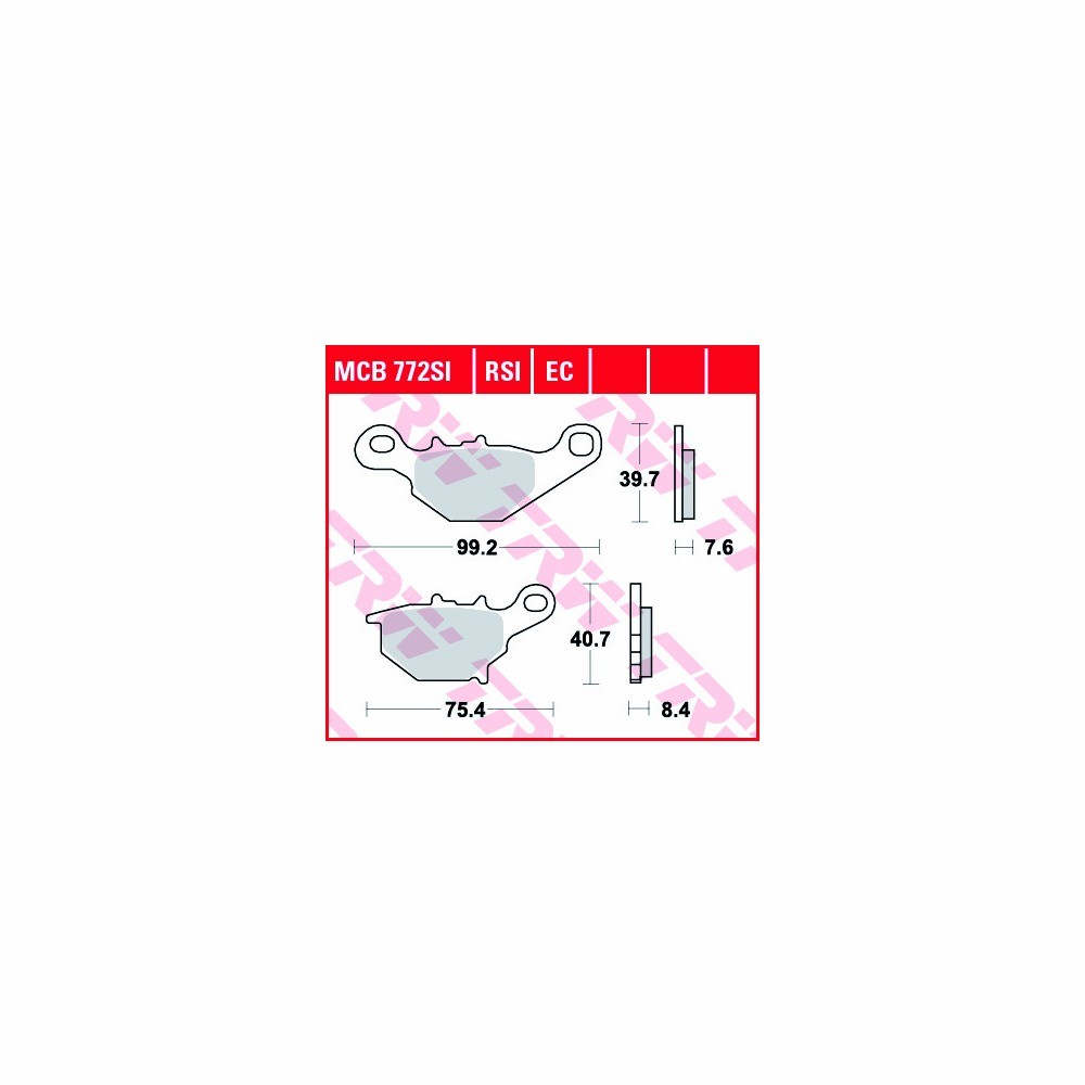 TRW Bremsbelagsatz Sinter Offroad MCB772SI hinten