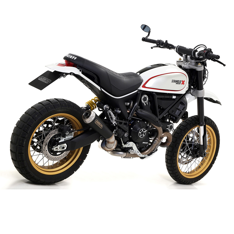 ARROW DARK PRO-RACE Endschalldämpfer schwarz für Ducati Scrambler 800 Desert Sled ab Modelljahr 2017-