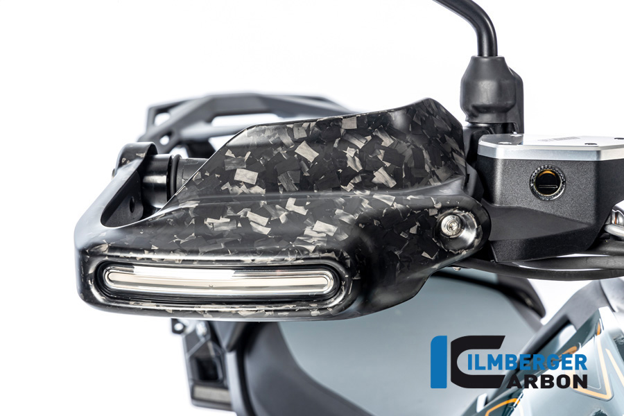 Ilmberger Carbon Handprotektor groß mit Blinkeraufnahme rechts, Black Diamond Carbon, matt, BMW R1300GS 2023-