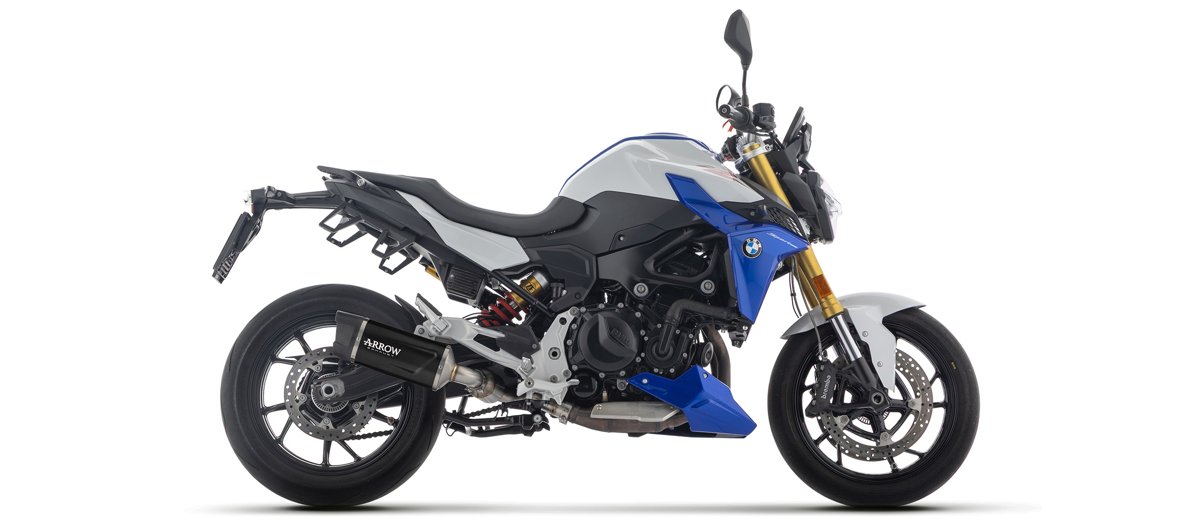 ARROW Auspuff INDY RACE EVO Aluminium mit Carbon-Endkappe für BMW F900R und F900XR, 2025-, Aluminium