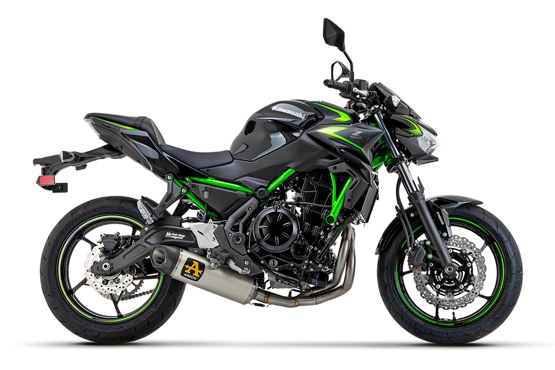 ARROW Auspuffanlage INDY RACE  Aluminium für Kawasaki Z650 und Ninja 650 Modelljahr 2021-