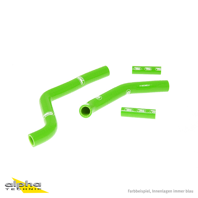 SAMCO SPORT Siliconschlauch Kit grün für Kawasaki KX125 Modelljahr 2005-2012