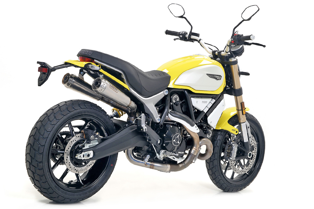 ARROW PRO-RACE Endschalldämpfer-Paar Edelstahl für Ducati Scrambler 1100 Modelljahr 2018-2020
