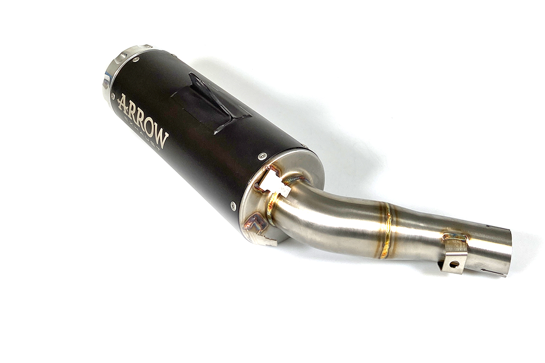 ARROW Auspuff REBEL Sip-On für Honda CMX500 Rebel 2017-2022, Edelstahl schwarz