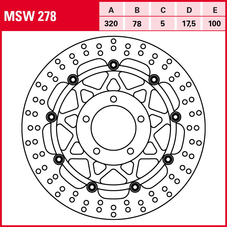 TRW Bremsscheibe Allround schwimmend MSW278