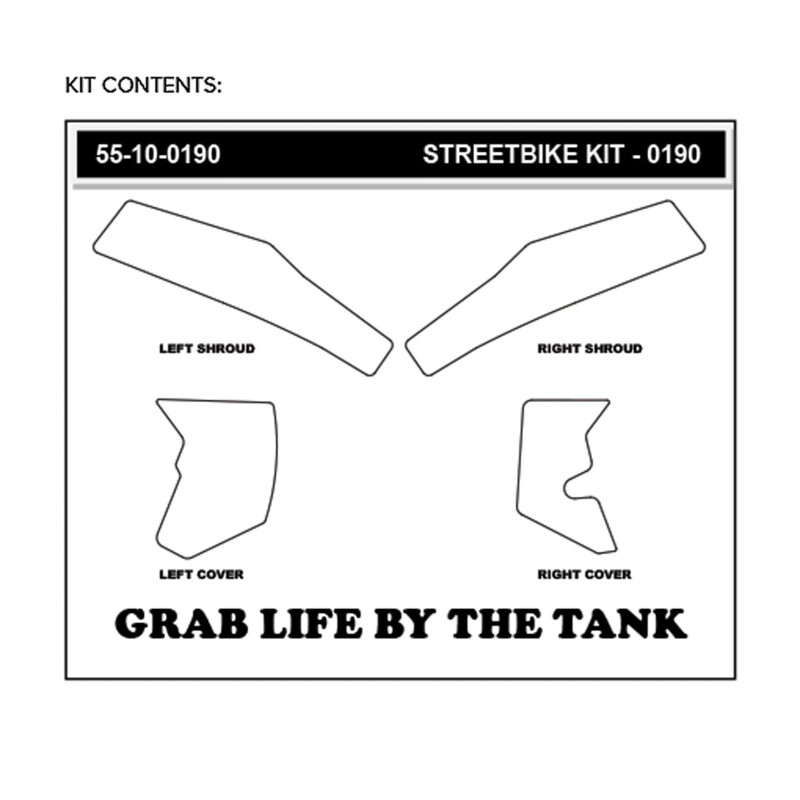 Stompgrip Tank Pad klar, Volcano, Streetbike Tank Kit - Tank Seiten, für Honda CRF300L, CRF300LRA Rally, 2021-2026