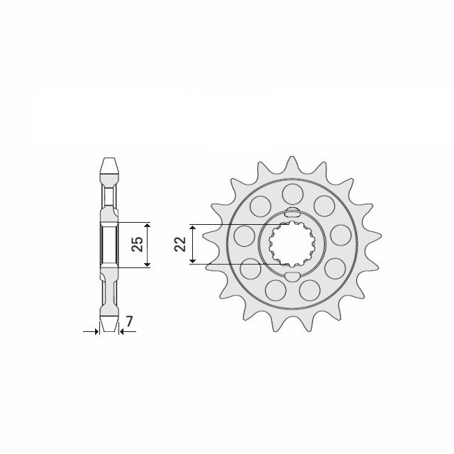 Ritzel, 16 Zähne, Teilung 525