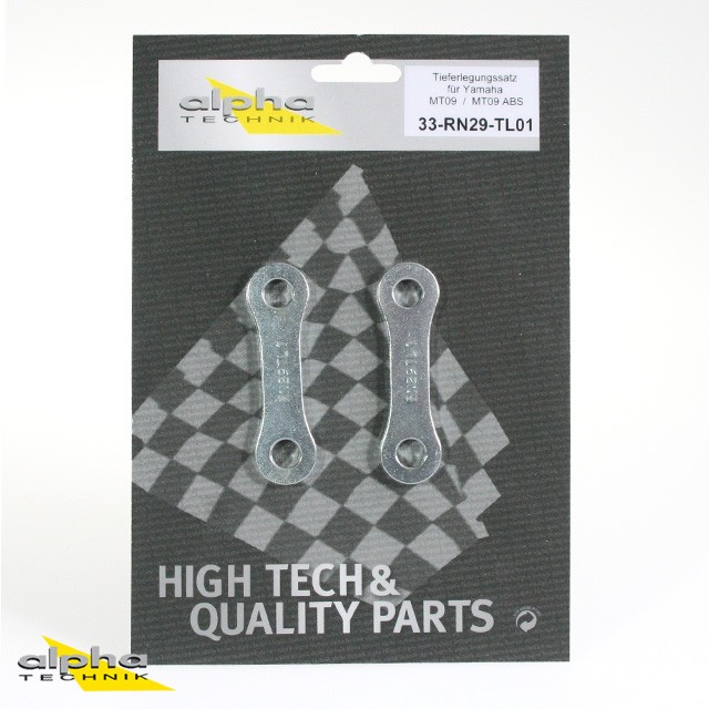 alpha Technik Tieferlegungssatz 25mm für Yamaha MT09; Typ RN29; Modelljahr 2013-