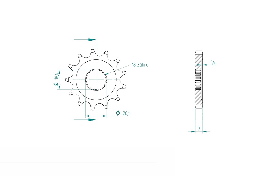 ENUMA Kettensatz 428 HO für Generic 125 Worx Modelljahr 2012-2014