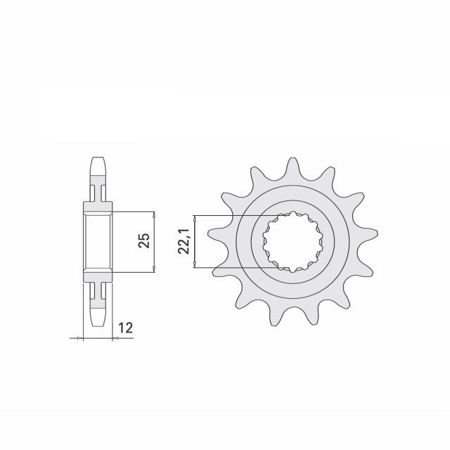 DID Kettensatz mit 520VX3 Kette, Farbe standard, für Fantic Caballero 500 Rally Deluxe, Modelljahr 2021-2024