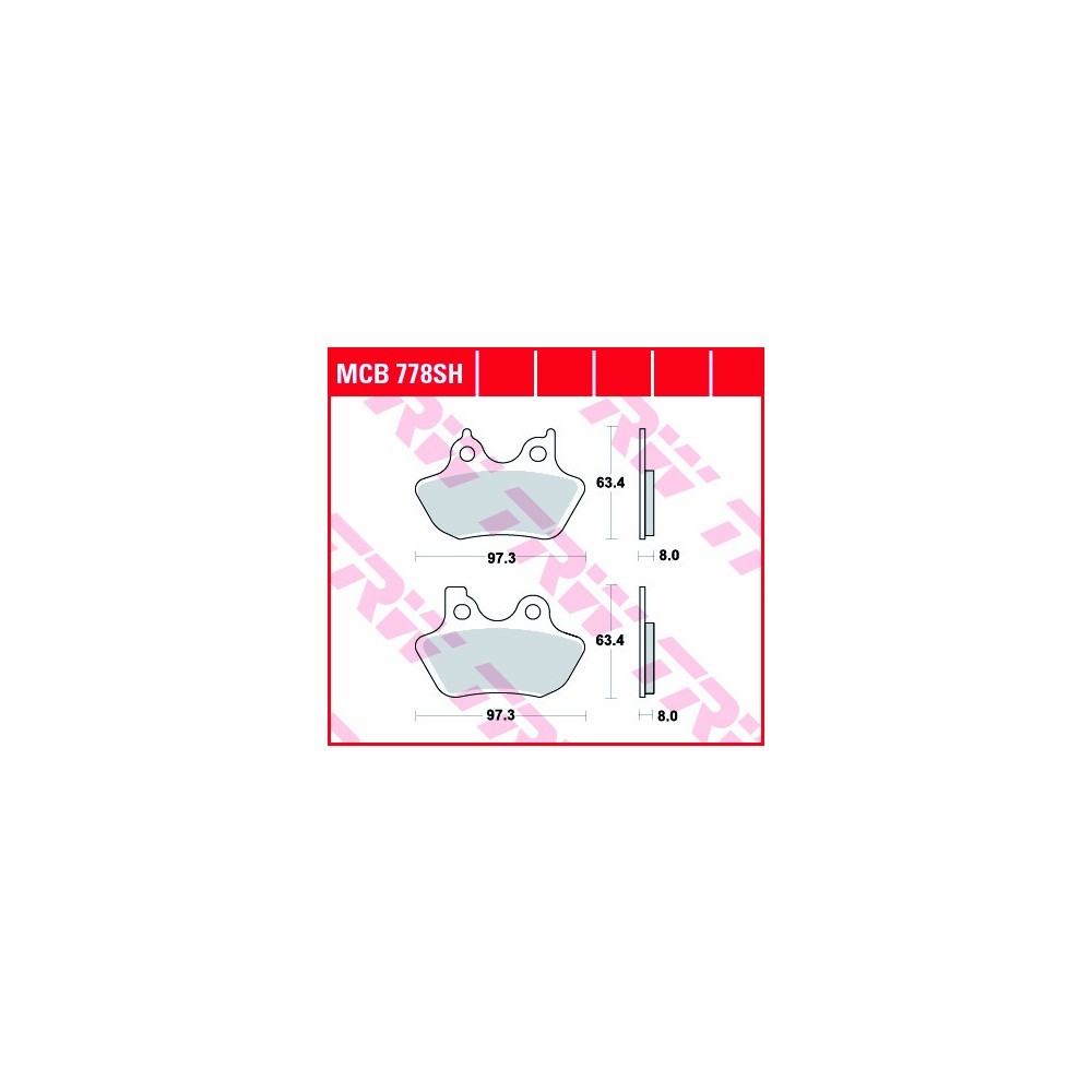 TRW Bremsbelagsatz Sinter Street MCB778SH hinten