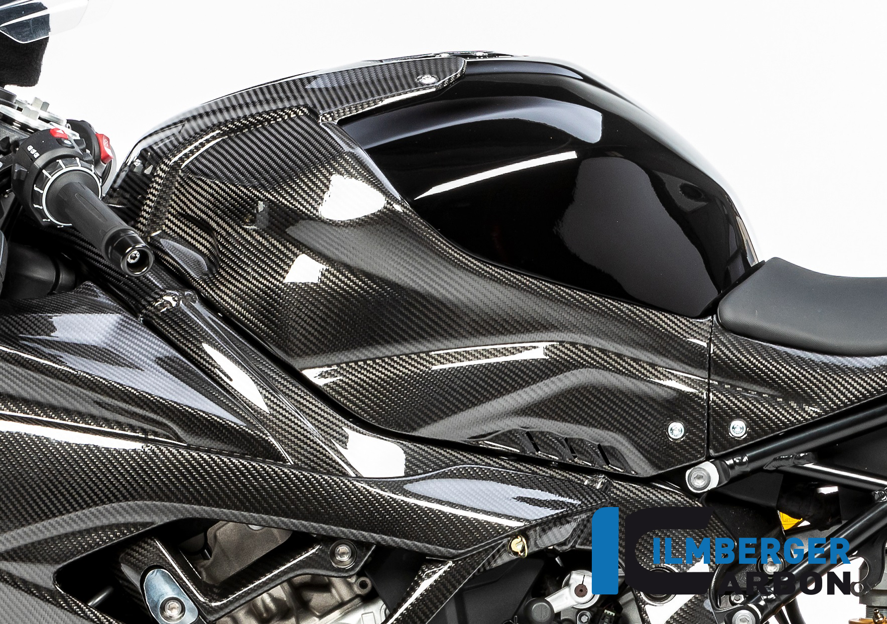 Ilmberger Carbon Tankabdeckung Racing, glänzend, BMW S1000RR 2019- , M1000RR 2021-