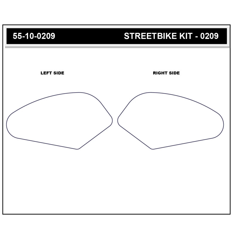 Stompgrip Tank Pad schwarz, Icon, Streetbike Tank Kit für Yamaha Tracer 9 GT, 2024-2025