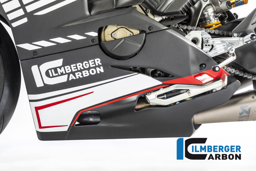 Ilmberger Carbon Verkleidungsunterteil  für Akrapovic Full Race Auspuff für Ducati Panigale V4 / V4S ab 2018