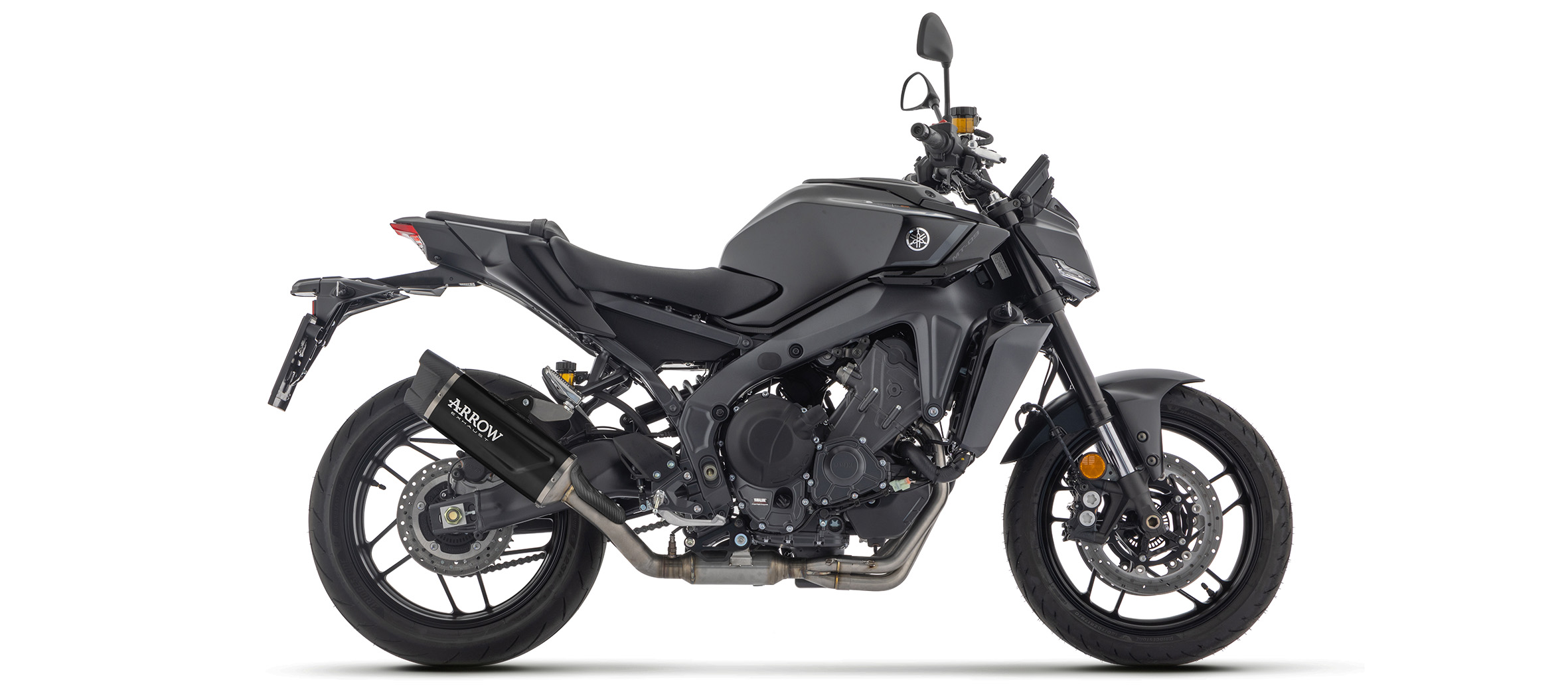 ARROW Racing INDY RACE EVO DARK für Yamaha MT09 / SP, Typ RN87 / RN88 / RN89 / RN90 /RN91 / RN92, Modelljahr 2024-, ohne Strassenzulassung, schwarz