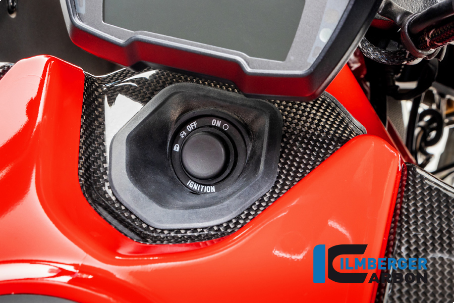 Ilmberger Carbon Zündschlossabdeckung, glänzend, Ducati Diavel 1260 , 2019-