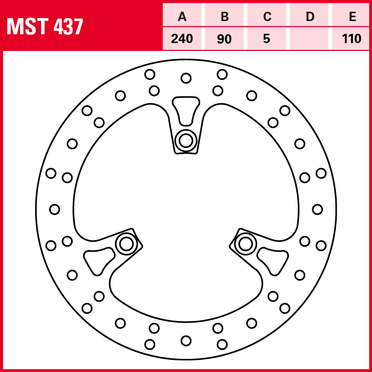 TRW Bremsscheibe Allround starr MST437