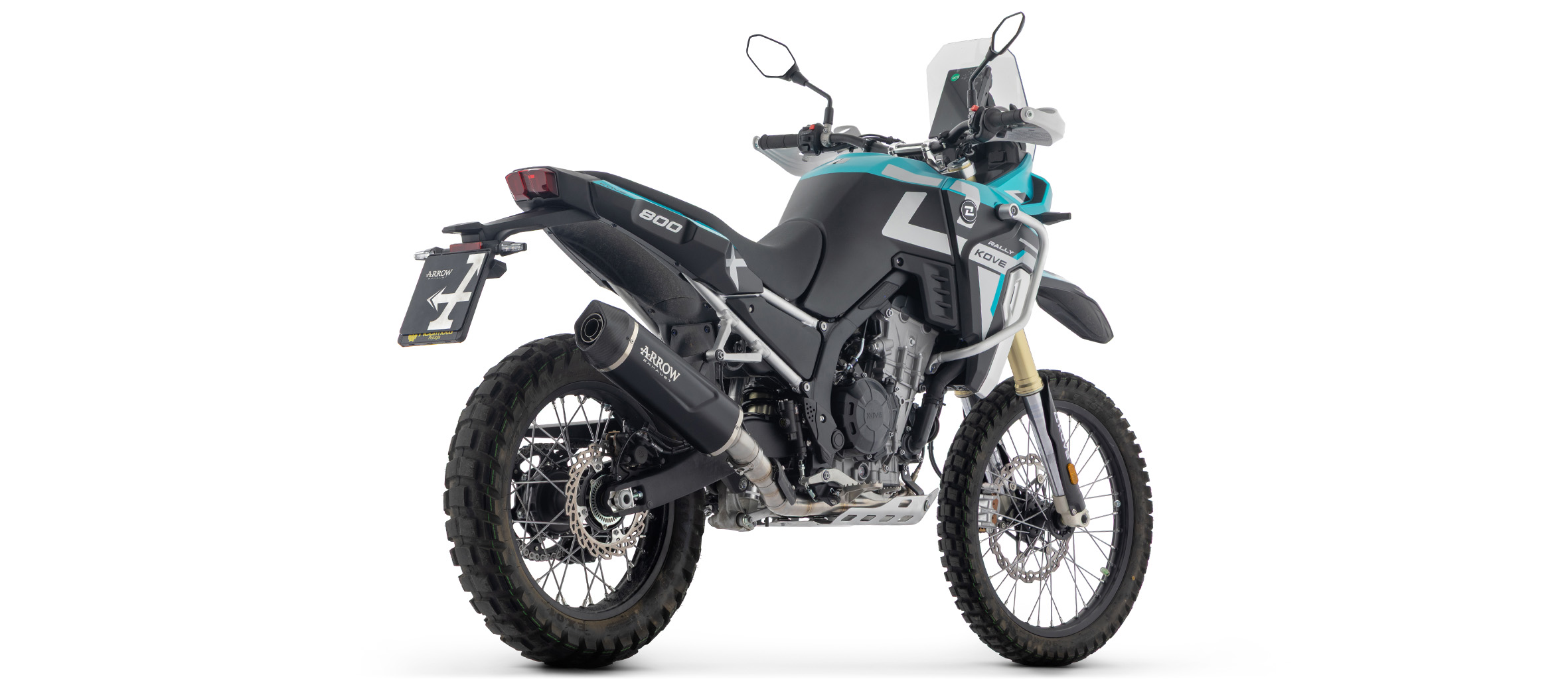 ARROW Auspuff INDY RACE EVO DARK Aluminium schwarz für KOVE 800X Pro, Rally, Modelljahr 2025-