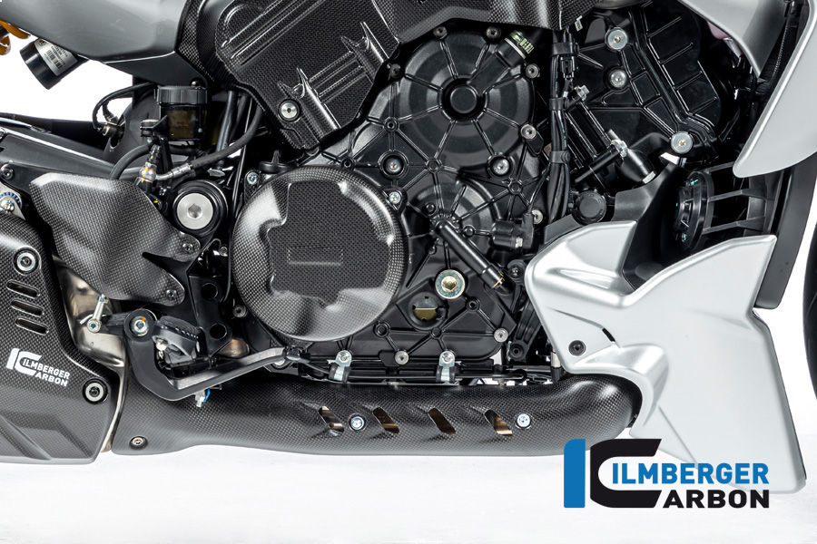 Ilmberger Carbon Auspuffhitzeschutz am Krümmer für Ducati Diavel V4 2023-, matt