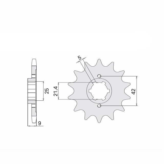 Ritzel, 19 Zähne, Teilung 428