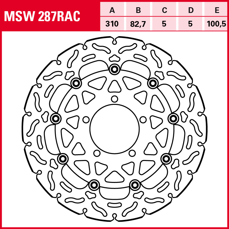 TRW Bremsscheibe Sportiv schwimmend MSW287RAC