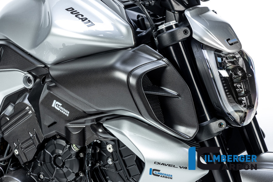 Ilmberger Carbon Luftkanaleinlassverkleidung rechts, matt, Ducati Diavel V4 , 2023-