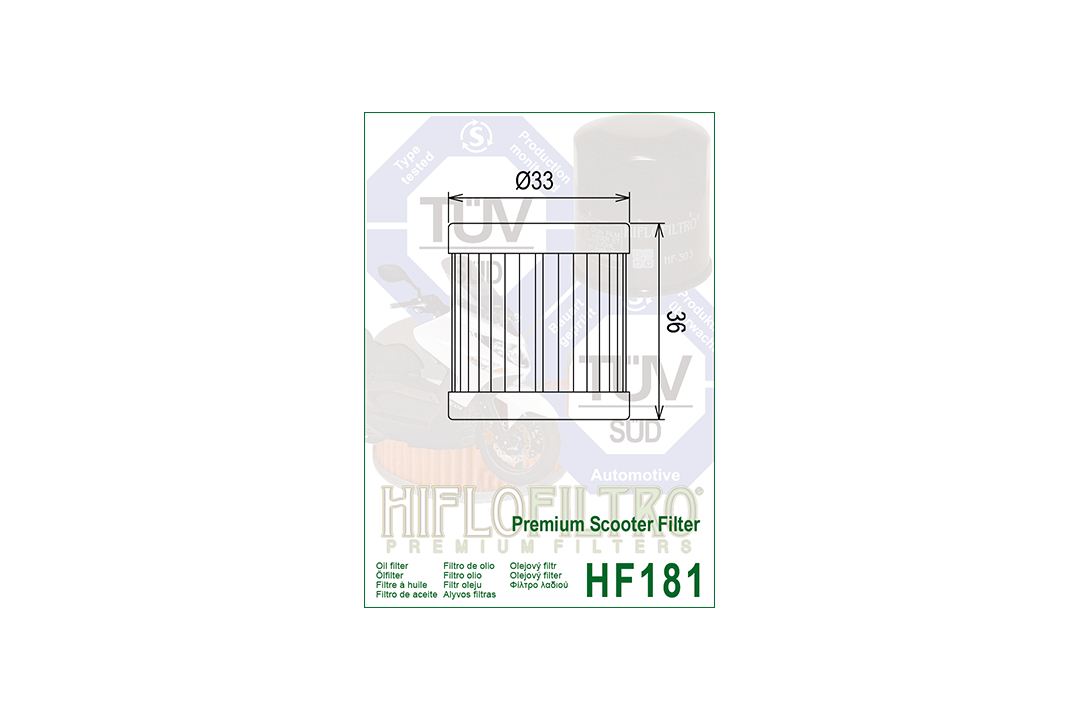 HIFLO Ölfilter HF181 für diverse Aprilia / Cagiva / Italjet / Piaggio Modelle