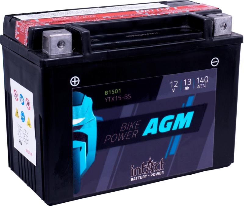 Intact AGM Batterie  YTX15-BS