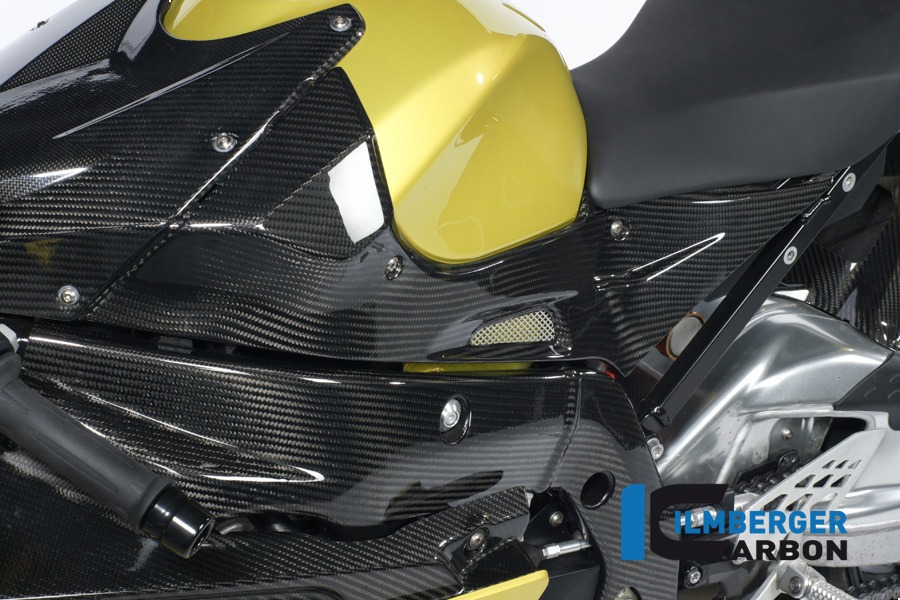Ilmberger Carbon Seitendeckel links am Tank, Carbon