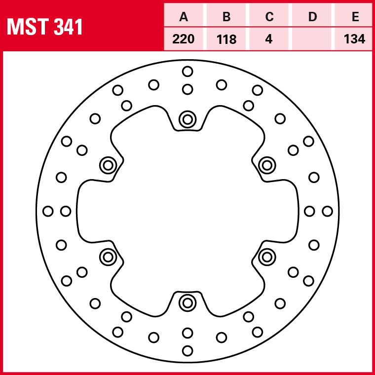 TRW Bremsscheibe Allround starr MST341
