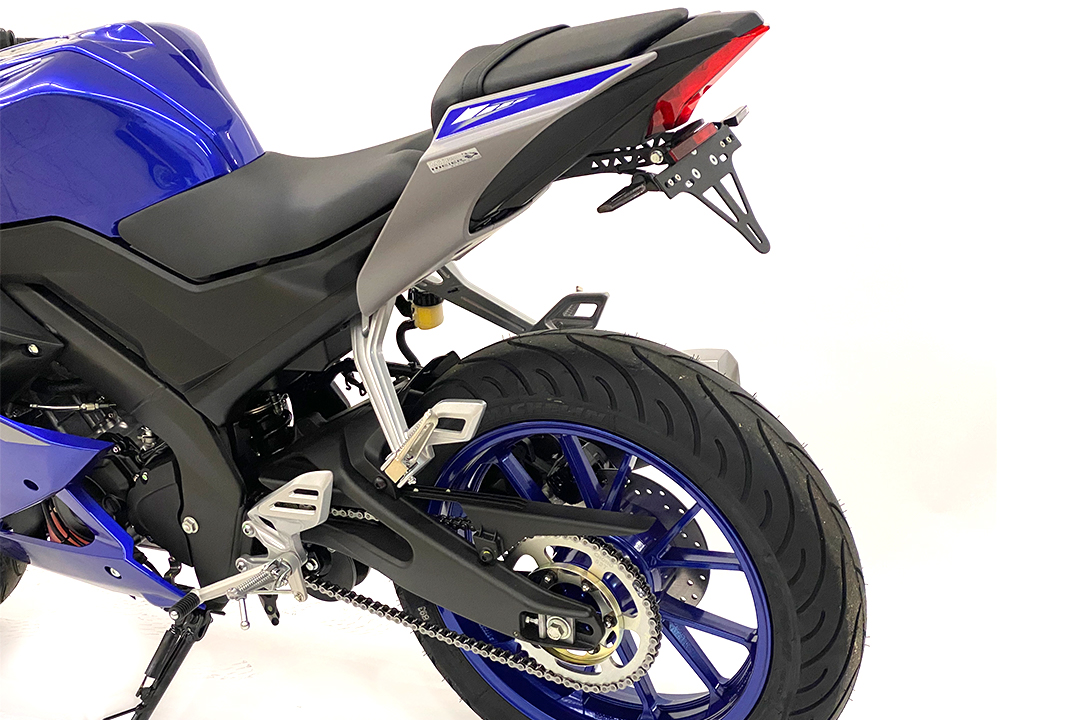 alpha Technik Kennzeichenhalter für Yamaha YZF-R125 / R125 / YZF125-A, ab Modelljahr 2021-