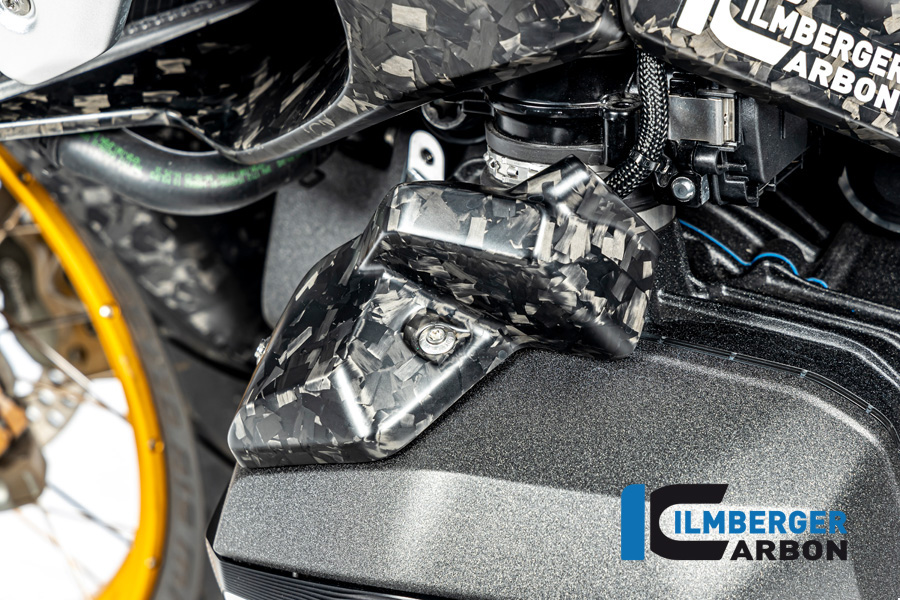 Ilmberger Carbon Einspritzdüsen Abdeckung links, Black Diamond Carbon, matt, BMW R1300GS 2023-