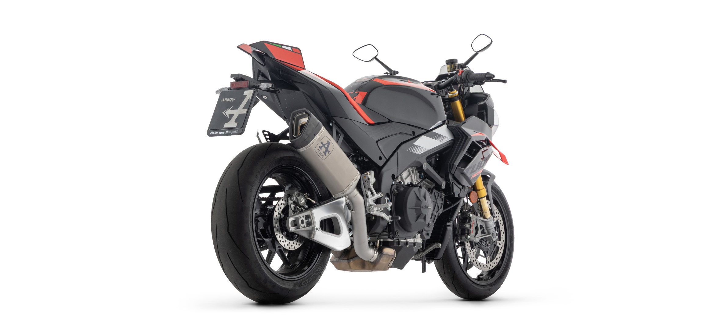 ARROW Racing-Auspuff PISTA mit Titan Zwischenrohr für Aprilia RSV4 1100 Factory 2021- , Tuono V4 2025-