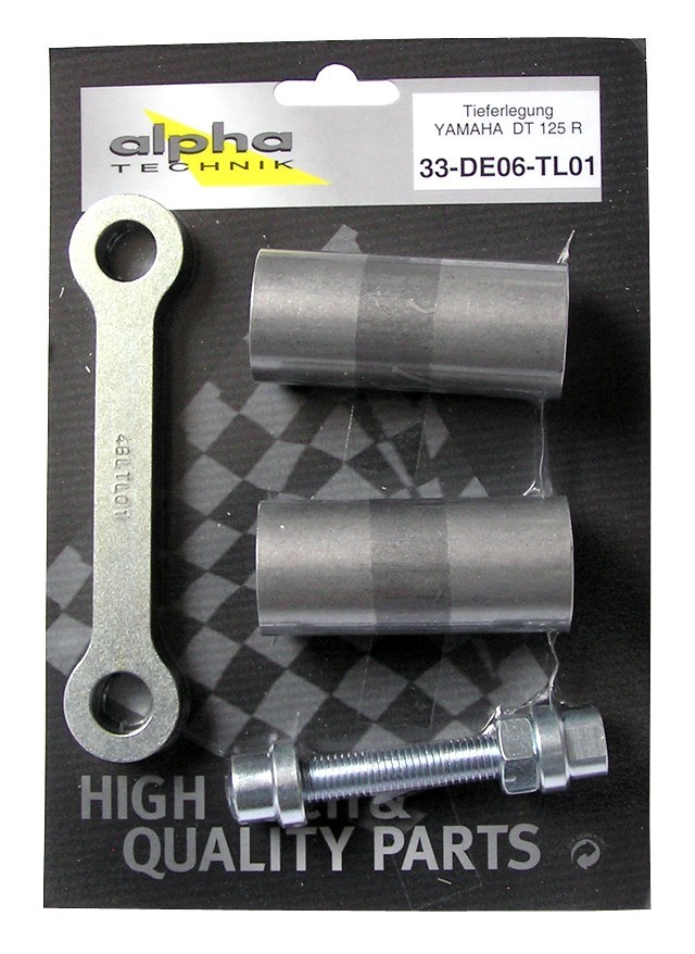 alpha Technik Tieferlegungssatz 50mm für Yamaha DT125R,X; Typ DE06; Modelljahr 2004-