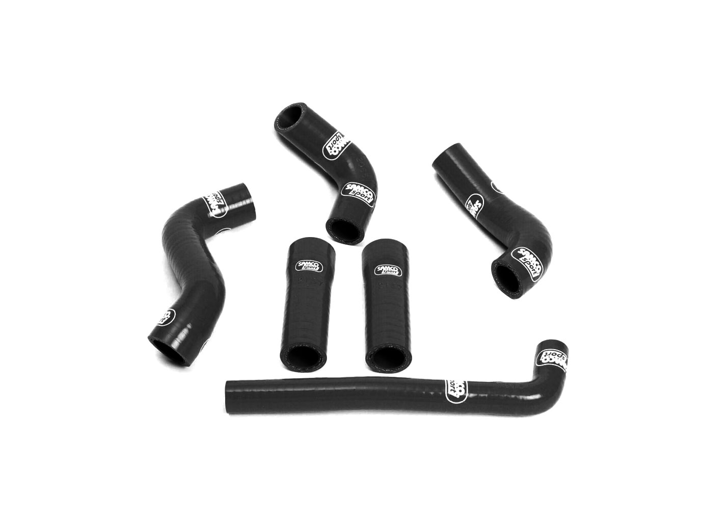 SAMCO SPORT Siliconschlauch Kit OEM Design schwarz für KTM 450 EXC 525 EXC Modelljahr 2004-2007