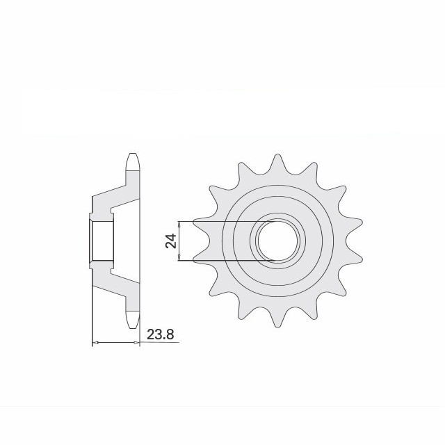 Ritzel, 17 Zähne, Teilung 530