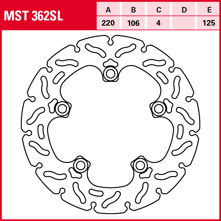 TRW Bremsscheibe Racing starr MST362SL
