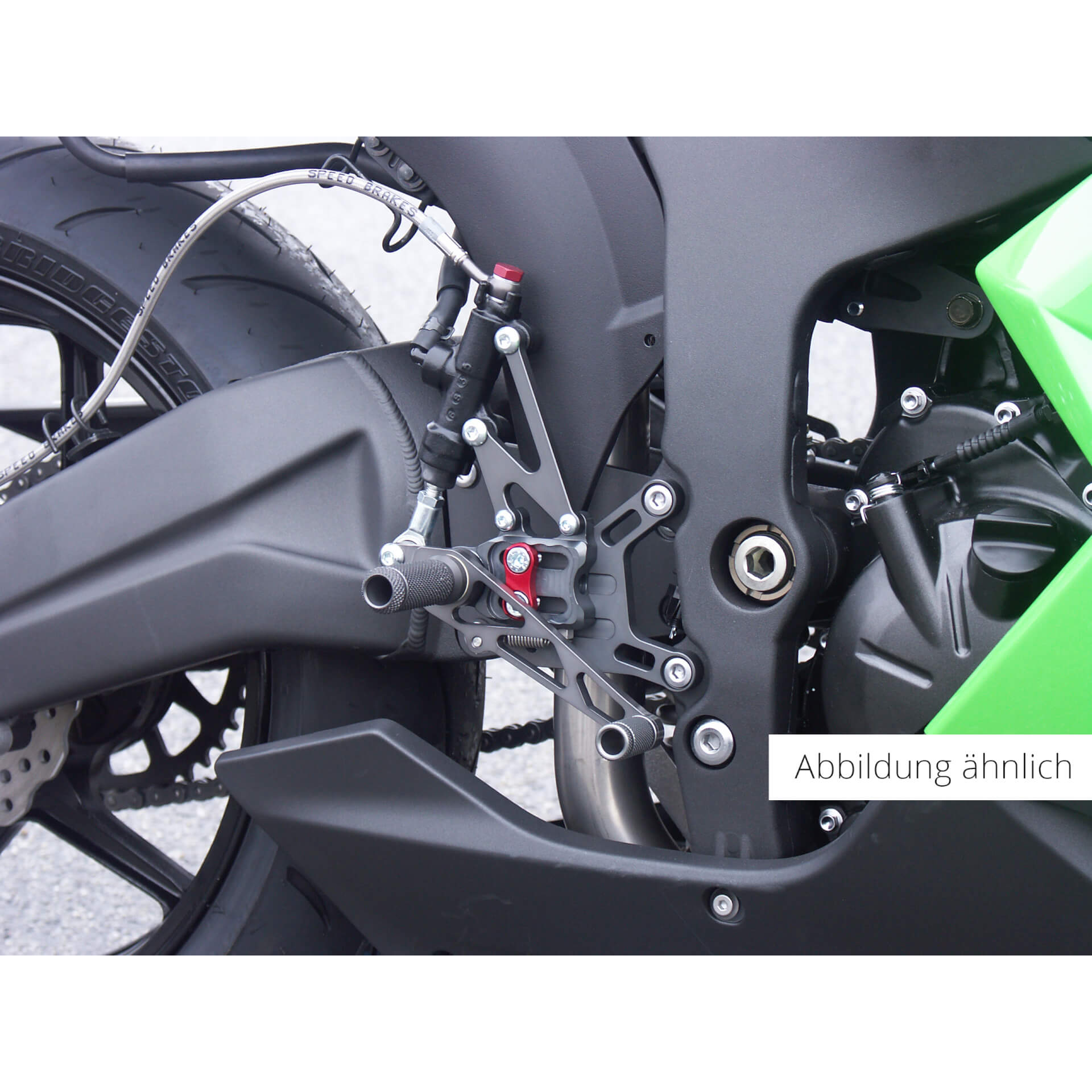 LSL 2Slide-Rastenanlage für Kawasaki ZX-6R, 1998-2002, ZX-9R, 1998-, schwarz-rot