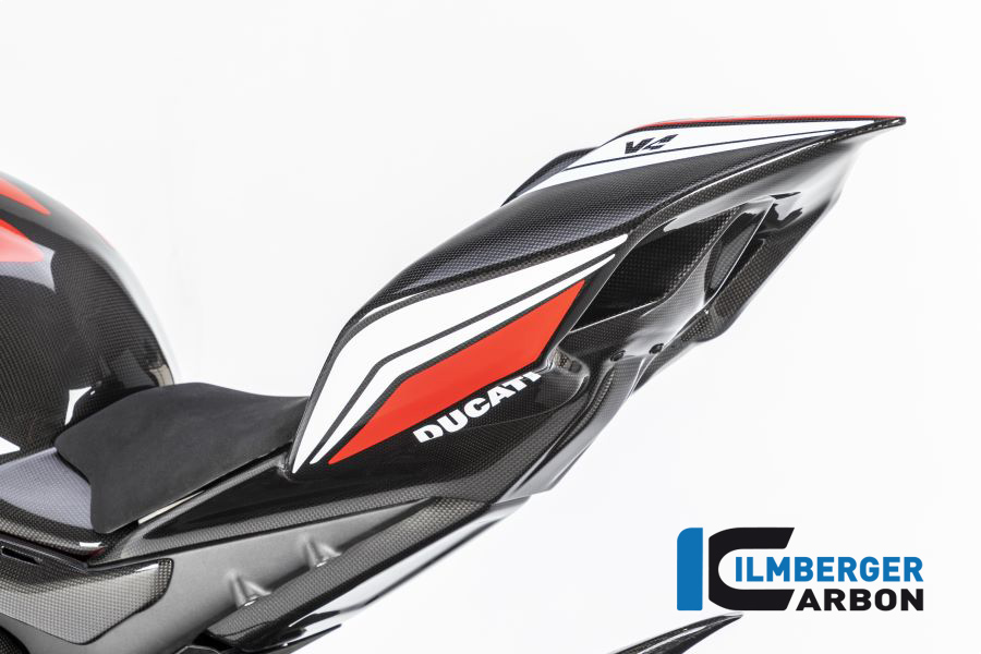 Ilmberger Carbon Sitzverkleidung. glänzend, Ducati Panigale V4, V4S, V4R 2019-