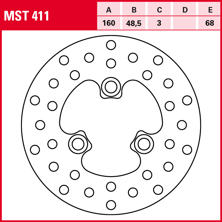 TRW Bremsscheibe Allround starr MST411