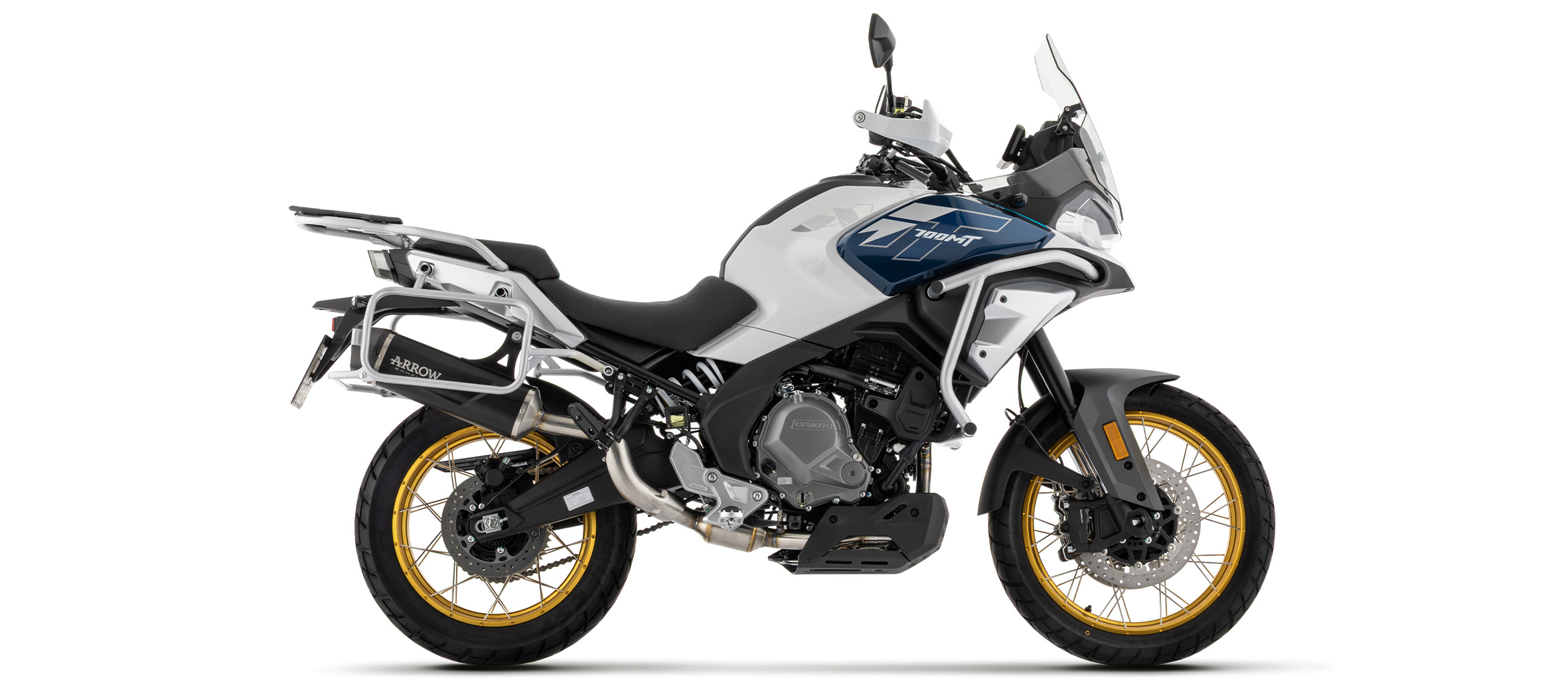 ARROW Auspuff DARK INDY RACE EVO für CF Moto 700MT Adventure, 2025-, Aluminium schwarz