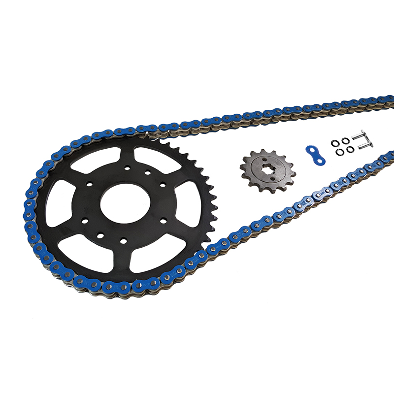 EK-Chain Kettensatz 525 MVXZ-2 für Gilera 800GP Modelljahr 2009-2014 Farbe Blau