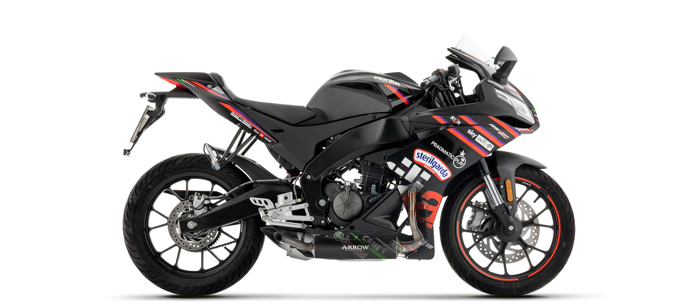 ARROW Auspuff DARK THUNDER Aluminium schwarz für Aprilia RS125, 2026-