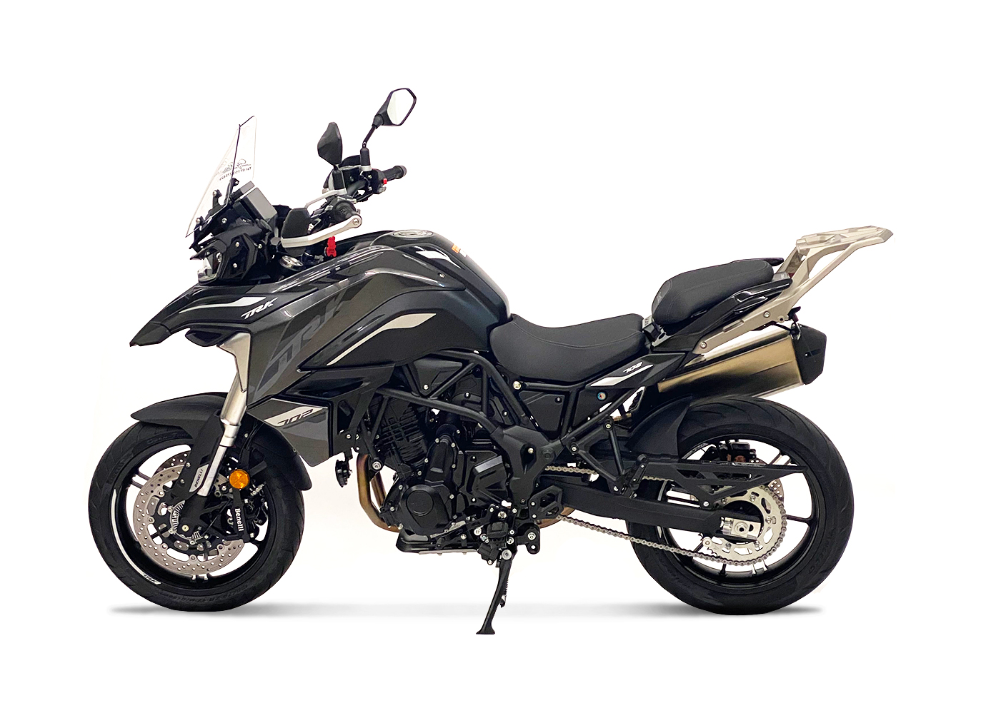 alpha Technik Kennzeichenhalter Edelstahl schwarz für Benelli TRK 702 / TRK 702X ab 2023-