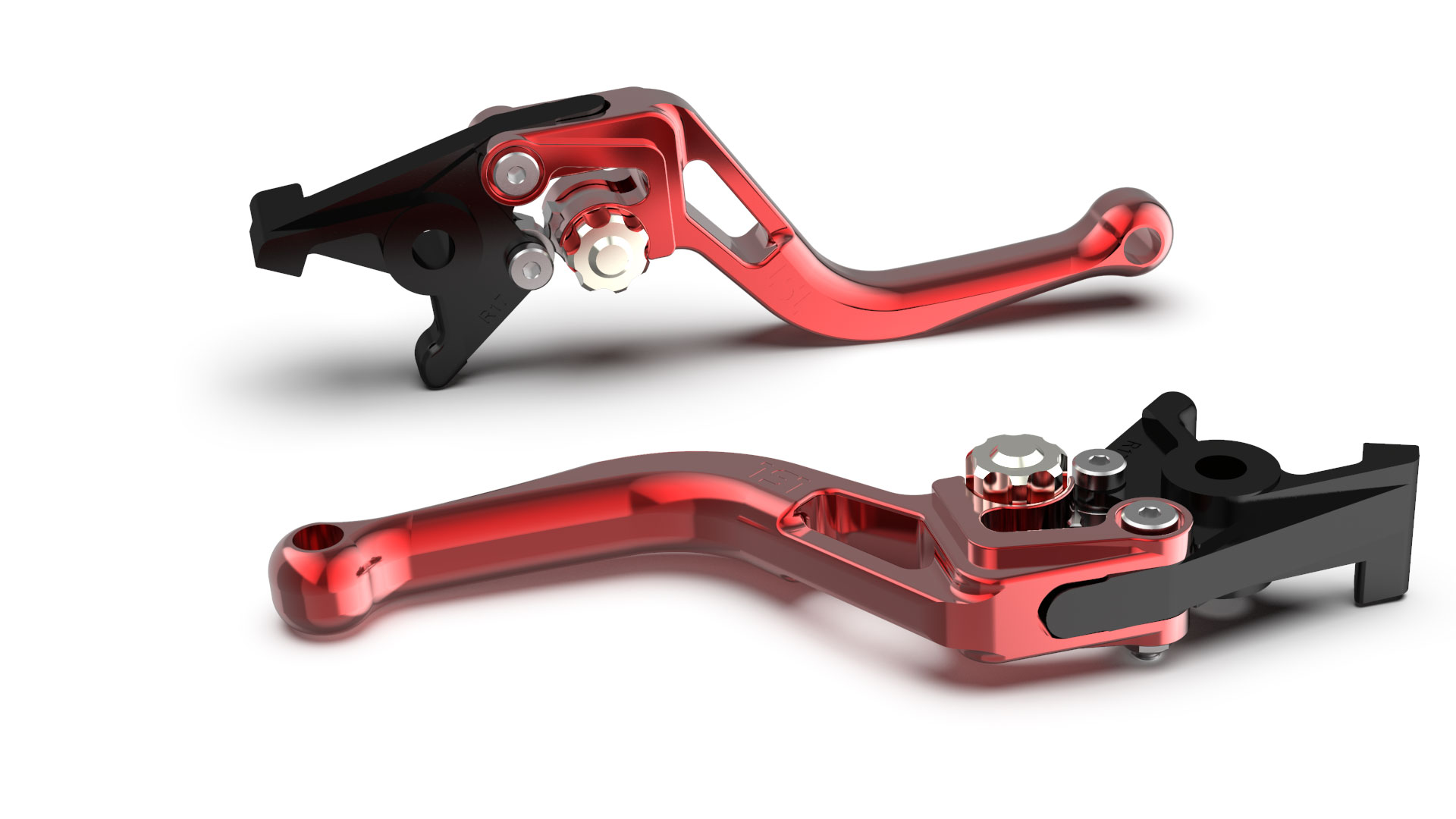 LSL Bremshebel BOW R82, kurz, rot/silber