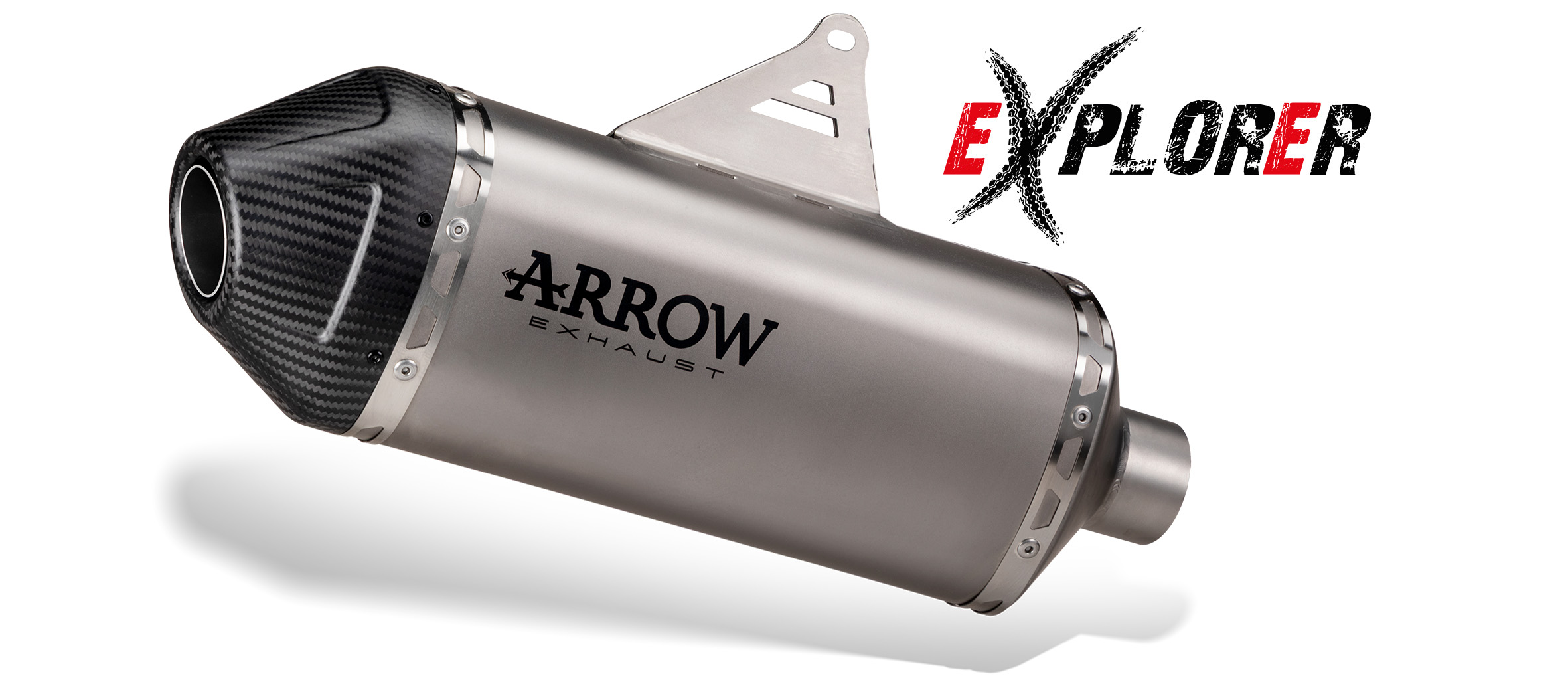 ARROW Auspuff EXPLORER Titan mit Carbon-Endkappe für Yamaha Tenere 700, 2019-
